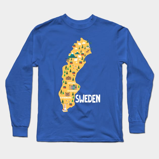 Sweden Long Sleeve T-Shirt by JunkyDotCom